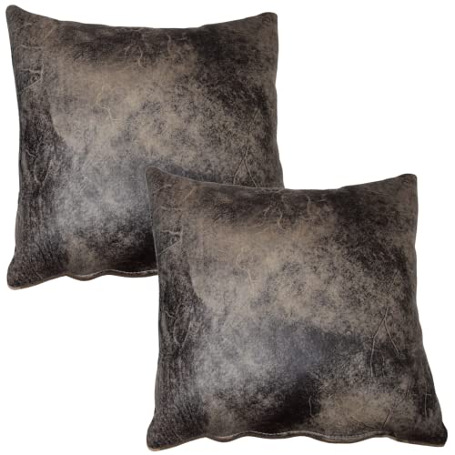Cojines Sofá con Relleno Incluido, 2 Unidades De Cojines De Microfibra Marrón para Sofás De Salón Y Decoración Hogar. Fundas Cojines 45 X 45 Y Rellenos Cojines 45x45, Pack 2 Cojines Cama.