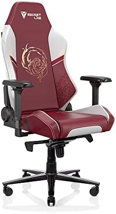 Secretlab Omega 2020 Ahri Gaming Chair - Reclining - Comfortable - High Back Computer Chair with Adjustable Armrests - Headrest & Lumbar Pillow - Red/White - Synthetic Leather