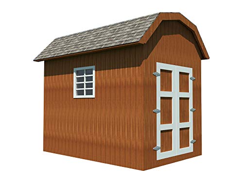 Storage Shed Plans DIY Backyard Utility House Building Plan Gambrel Roof 8