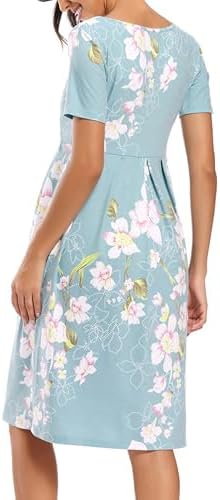 BBHoping Women’s Casual Striped Maternity Dress Short Knee Length Pregnancy Clothes for Baby Shower