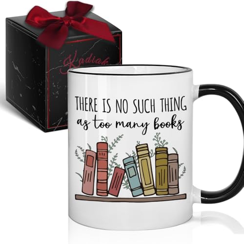 Taza de café para amantes de libros 11oz blanca miniatura 1