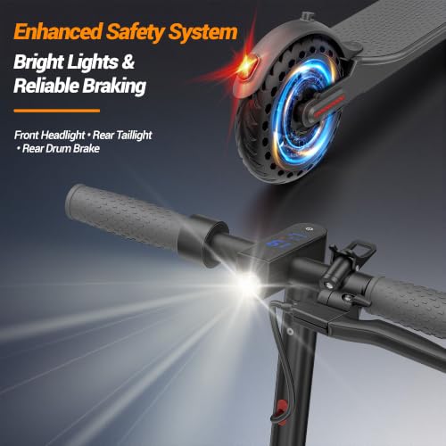 Image of Electric Scooter, 350W /500W Powerful Motor, 15-31 Miles Range, 8.5 inch /10 inch Tires, 19 /22 MPH Max Speed, Commuting Electric Scooter with Dual Suspension, E-Scooter with Dual Braking System