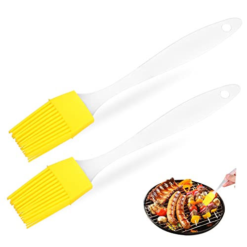 OUNONA 2 Pcs Silicone Pastry Brush for Oil Baking and Grilling Versatile Food Brush for Kitchen Outdoor Picnics and Barbecues and Easy to Clean