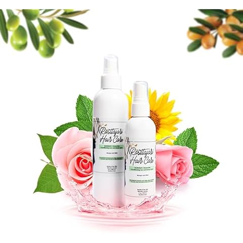 Rastta Locs Rosewater and Mint Conditioning Loc and Body Refreshing Spray for locs, type 4 hair, Braids, Organic, Vegan Hair Moisturizer, Dreadlock Spray with Aloe. - Tropical Mint Fragrance - 8oz Cover
