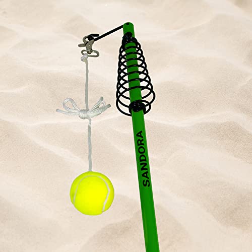 Sandora 25030 Circletennis - Twistball - 3-teilig grün/gelb für tollen Garten Spielspaß und jegliche Freizeitaktivität für Camping und Unterwegs EIN absolutes Kindervergnügen
