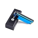 Vangoa - Blues Deluxe 10 Hole Diatonic Harmonica with Case - Key of C (Blue)