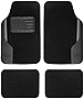FH Group Car Floor Mats - Carpet Floor Mats for Cars, Universal Fit Automotive Floor Mats, All Purpose Car Floor Mats, Carpet Protector Mat for Most Sedan, SUV, Truck Floor Mats Black