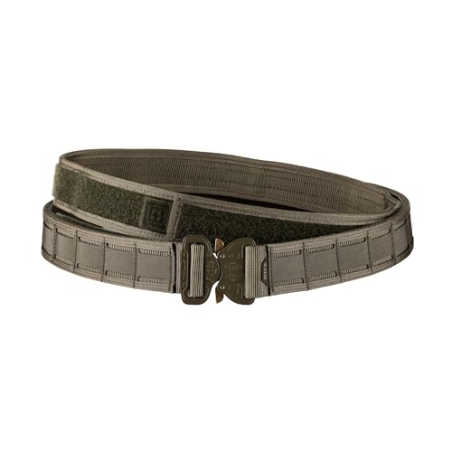 5.11 Tactical Maverick Battle Belt 1.75' Men's/Women's, 2-Part Duty Belt System, Nylon Webbing, Buckle, MOLLE, Style 56664ABR, Ranger Green, Medium
