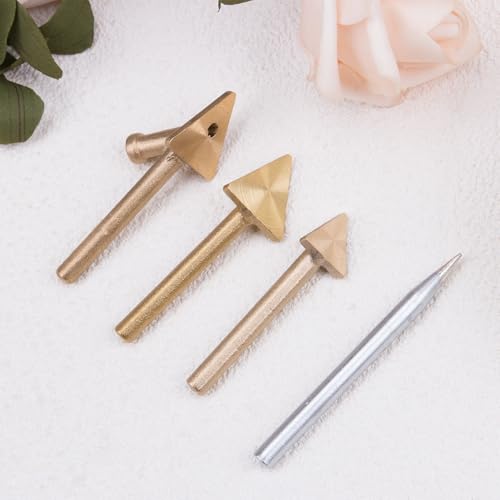 Image of 4Pcs Professional Plastic Welder Replacement Tips Copper Head Soldering Iron Tips for Leather Shoe Repairs Welder Accessories for Smooth Car Bumper Repair