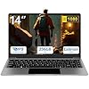 Computadora portátil de 14 pulgadas 2025 Win 11 8GB+256GB SSD hasta 1TB SSD Amplía las computadoras portátiles Celeron N4020 hasta 2.8 Ghz 1080p FHD Dual WiFi BT4.2 con función de proyección de pantalla de cámara web para estudiantes de negocios, gris