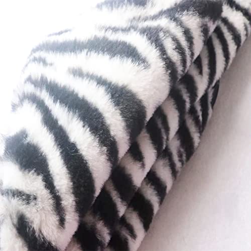 Image of Black White Square Pillow Cover Soft Fluffy Fuzzy Faux Fur Zebra Stripe Throw Pillows Modern Decorative Accent Cushion Covers Pillowcase for Couch Sofa Living Room Bedroom, 18x18