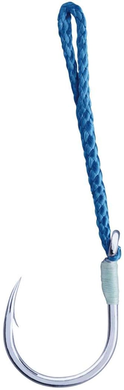 BKK SF REEFMASTER NP Long Assist Hook | 3X | Saltwater Bright Tin Coating | Needle Point | Glow Epoxy