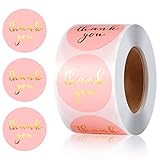 ✅GEEIGNETE GRÖßE & 500 Stück: 1,5 Zoll danke Aufkleber. 500 Stück hochwertige Aufkleber pro Rolle. Einfach zu benutzen. Und einfach zu tragen und zu lagern. 500 Stück Aufkleber können für eine lange Zeit verwendet werden.