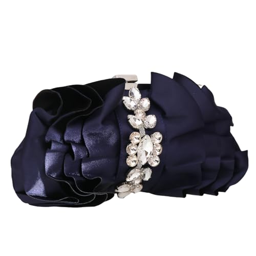 Sac à main à bandoulière pour fête et pochette de soirée chic en strass argentés