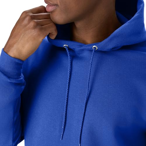 Image of Hanes Men's, EcoSmart, Cotton-Blend Hooded Sweatshirt, Plush Fleece Pullover Hoodie