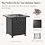 EAST OAK 28" Outdoor Propane Fire Pit Table | 52,000 BTU Gas Fire Pit Table for Outside with Magnetic Lid | Storage Basket & Lava Rocks | CSA Certified for Patio, Garden & Backyard | Black