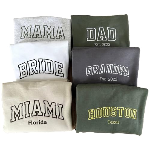 Custom Embroidered Sweatshirt Design Your Own, Customized Crewneck Sweatshirt, Personalized Hoodie For Women Men, Add Your Own Custom Text, Valentine Hoodie Gifts for Him Her, Mothers Day, Christmas B4