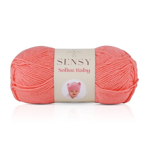 S Sensy Softee Baby - Premium Anti - Pill Acrylic Yarn, Salmon, 273 Yards