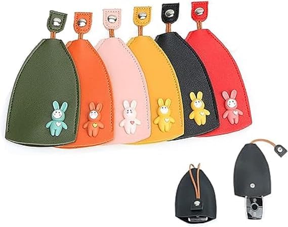 Car Key Case - Cute Pull-Out PU Leather Protective Bag-image-14