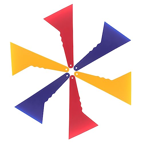 HEALEEP 6pcs Car Vinyl Wrap Squeegee Flexible Scraper Tools for Window Tinting Car Film Application and Wallpaper Pasting Grip Design Multi-Color Scrapers