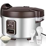 CAZACHEF 13.8 QT Large Commercial rice cooker 65 cups cooked 32 cups uncooked rice Commercial Electiric Rice Warmer for 18-28 people, with One-Touch Operation