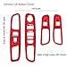 31Pcs Interior Accessories Decoration Cover Trim Air Conditioning Vent Decoration & Door Speaker & Water Cup Holder & Headlight Switch for Jeep Renegade (Red, 31Pcs)