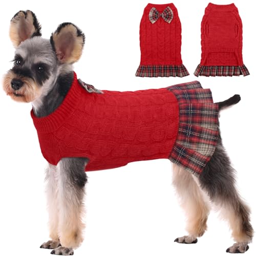 Gilet pour chien col roulé, chandail tricot pour petit/moyen chien