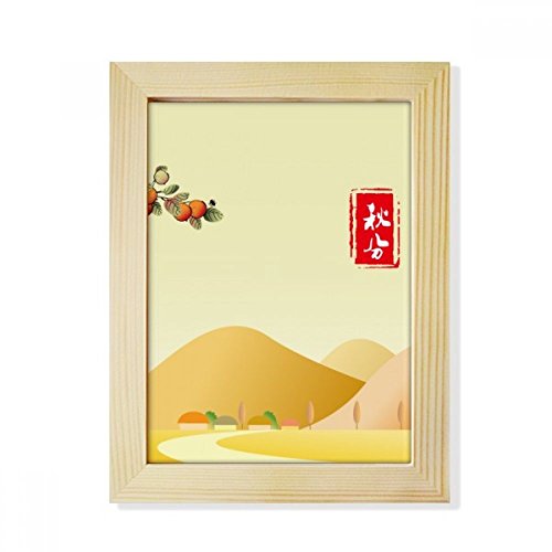 Marco de la foto de madera de otoño de 6x8 pulgadas ideal para regalar en mesa 2