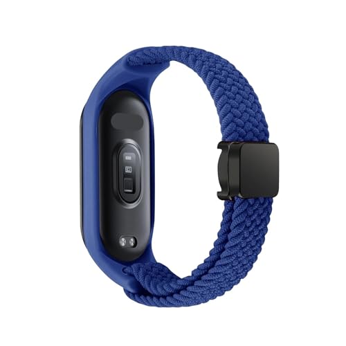 SLCHJXS Correa trenzada para Mi Band 8 de nailon elástico Solo Loop ajustable con hebilla magnética para Miband 8 NFC