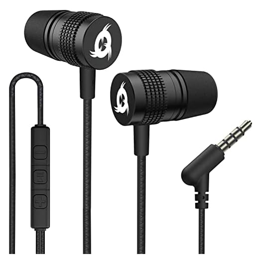 KLIM F1 Earbuds with Microphone + Excellent Audio Quality + Long-Lasting Wired Earphones with Mic + 5 Years Warranty + 3.5 mm Jack in Ear Headphones + Media Controls + Gaming Earbuds - New 2022