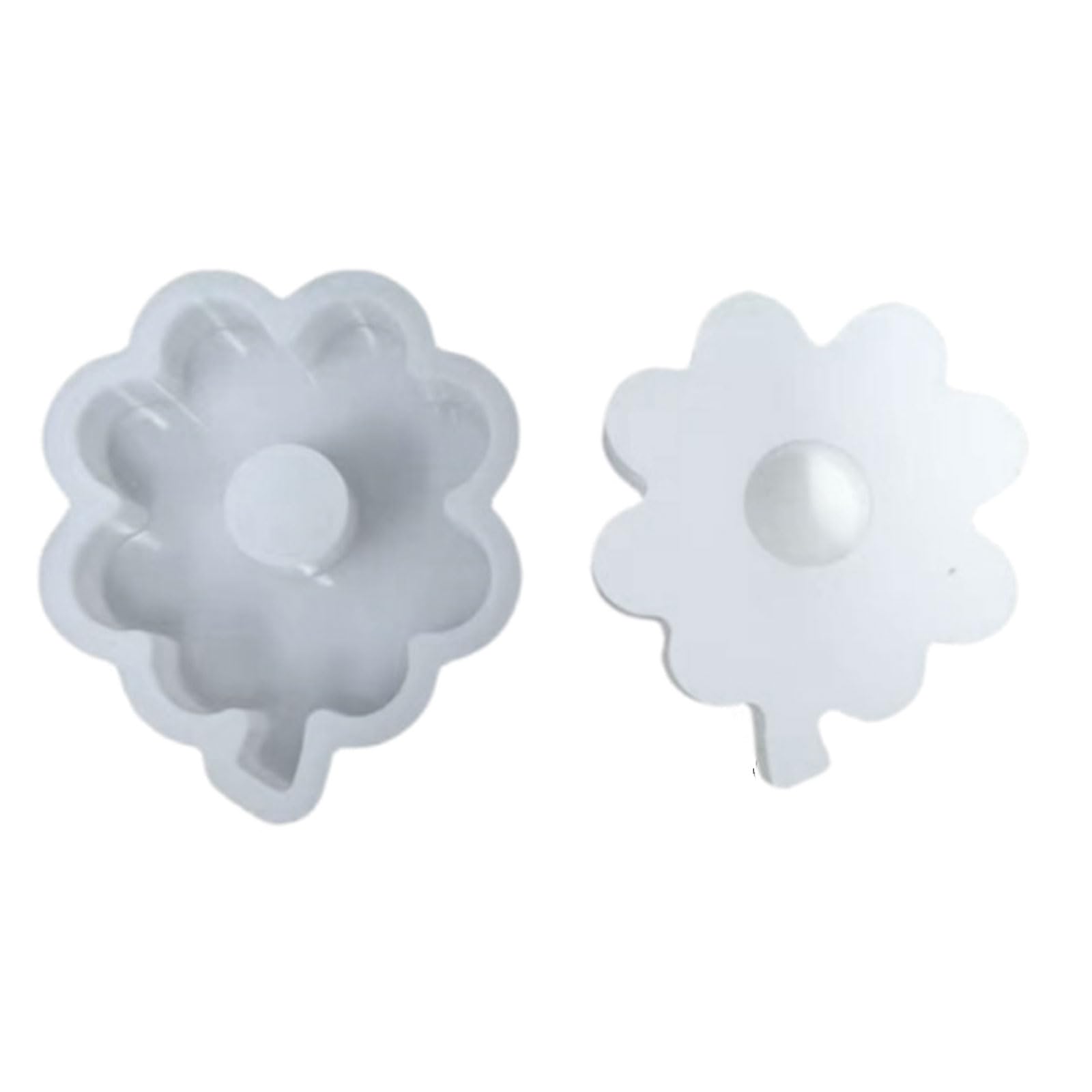 Stampo in silicone a quadrifoglio, a forma di quadrifoglio, a forma di quadrifoglio, in silicone, per candele, sapone, gesso, artigianato (A