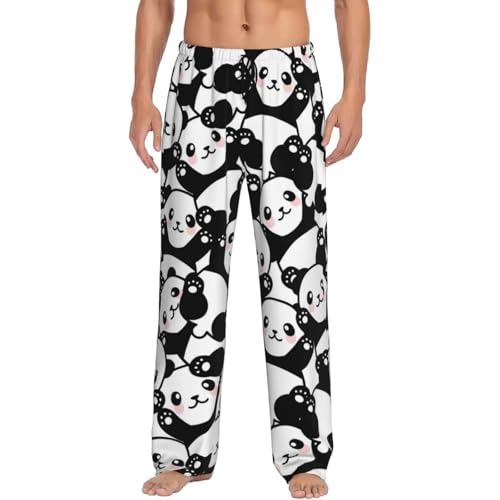 Red Ladybugs Yellow Men's Pajama Pants Warm Sleepwear Pants Pajama Bottoms Lounge Pants With Pocket Drawstring