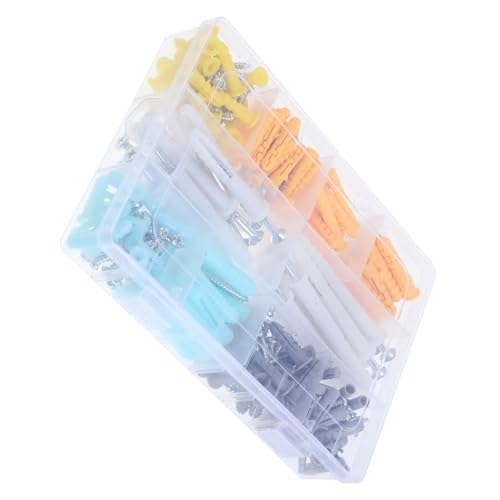 IWOWHERO Drywall Anchor and Screw Kit 300pcs Wall Plugs and Screws Set for Decorative Mounting