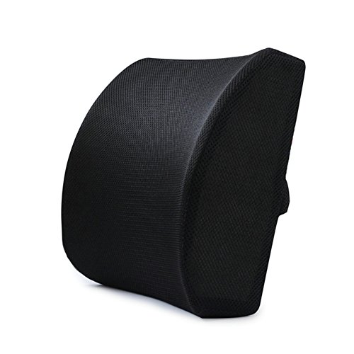 Premiem cuscino in memory foam progettato ergonomicamente, corregge la postura naturalmente e riduce il dolore al coccige e la sciatica, perfetto per l'ufficio, viaggio, guida ecc.(nero) Black