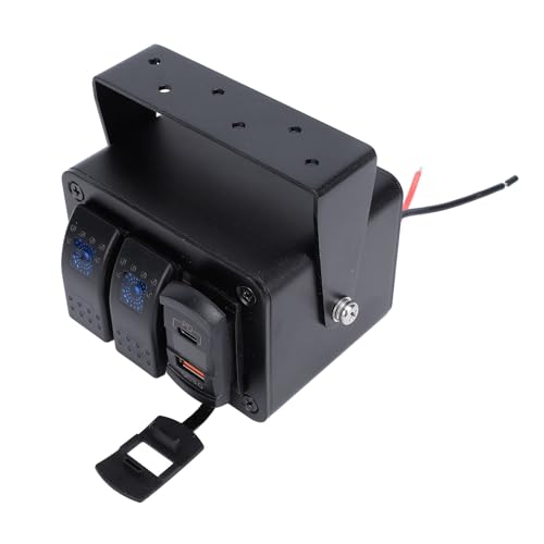 Compteur de Tension Intégré sur Boîtier Naroote 2 Gangs avec Chargeur USB Rapide QC3.0 et PD
