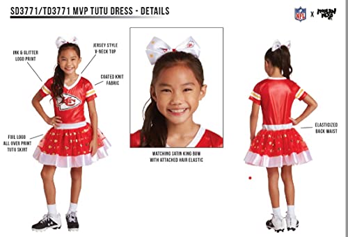 Disfraz Modern Hero NFL MVP para niña talla Large miniatura 5