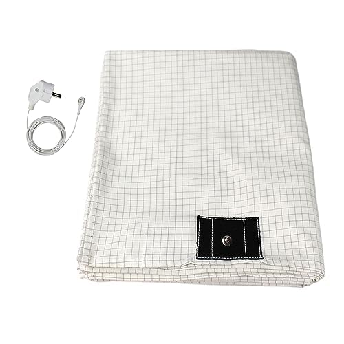 Tapis conducteur 'mise' à la 'terre', drap de mise à la terre pour un meilleur sommeil, tôle 'terre' UE (90 x 203 cm)