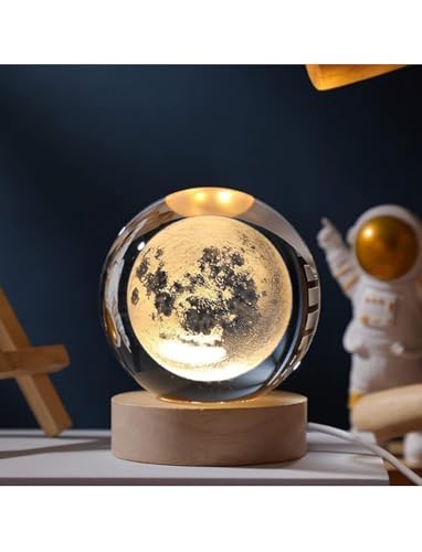 Kids Dukaan 3D Moon Night Lamp, Warm White - Image 2