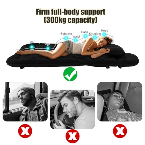 Icelus Auto Matratze SUV Luftmatratze with Luftpumpe 175 * 130 * 15 cm Aufblasbare Camping Kombi Luftbett für Auto Rücksitz Dickere Kofferraum Matratze Bett für Camping Outdoor Traveling