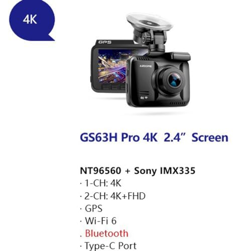 XRC TECH Câmera de painel de carro 4K Câmeras duplas embutidas WiFi GPS gravador de vídeo para carro