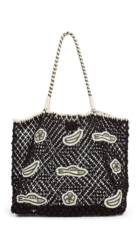 Clare V. Womens Lete Macrame Tote Bag Chocolate One Size