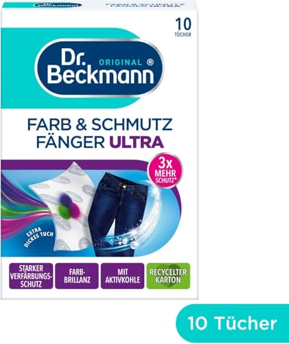 Dr. Beckmann Farb & Schmutzfänger Ultra | langanhaltender Farbschutz für dunkle Wäsche und intensive Farben | ultrastark und mit Aktivkohle für Farbbrillianz | 10 Tücher 3