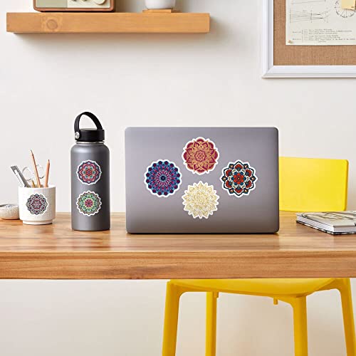 60Pcs Mandala Art Stickers For Laptop And Computer, Pretty Mandala Flowers Waterproof Vinyl Stickers For Water Bottle Skateboard Guita Car Bumper Luggage,All Kinds Of Graffiti Decals For Kids Girls Teens Adults (Multicolor) #TOP6