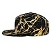 Unisex Adult Black Marble Gold Texture Art Baseball Cap Snapback Dad Hat for Camping Golf Outdoor Activities, Fashionable Adjustable Snap Military Cap, One Size Fits Most