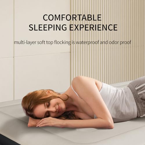 Air Mattress with Built in Pump - Upgraded Twin Blow Up Mattress, 2 Mins Quick Self Inflatable with Double Air Chamber,16"/550lbs Max, Strong Support, for Camping,Home,Guests,Portable Travel