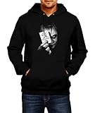 DTG print SWEATSHIRT Peugeot Joker 1 Logo Sudaderas con Capucha Hoodie Ropa Hombre Men Car Auto tee Black Grey Negro Gris Long Sleeves Mangas Largas Present Christmas (2XL, Black)