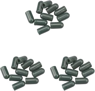 Timcryxient 50 cuentas de pesca de carpa, de polietileno, duradero, protector de cuentas, topes profesionales, nudo de aparejo de color verde profundo, piezas de accesorios de terminal