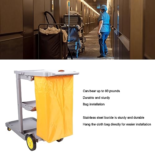 Profi Reinigungswagen Reinigungstechnik 3 Etagen Reinigungswagen Putzwagen aus Kunststoff für Hotel, Gastronomie und Gebäudereinigung – Bild 4