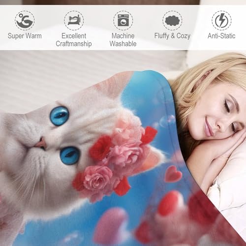 Couverture chat mignon en flannel haut de gamme avec impression 3D relief durable - 4