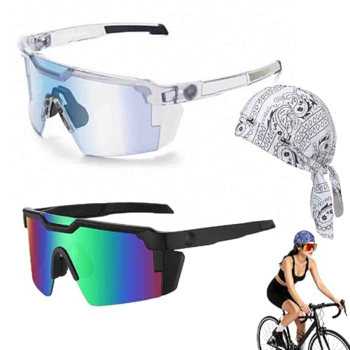 Gafas de seguridad polarizadas fotocromáticas UV400,Gafas De Sol Deportivas Hombre Mujer,Espejo Polarizadas Anti Reflectante Protección 100% UVA UVB,para Pesca Ciclismo Running Conducción，B-3